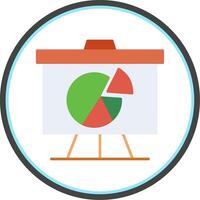 Analytics Flat Circle Icon vector