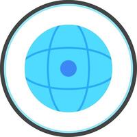 World Flat Circle Icon vector