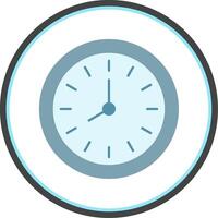 Wall Clock Flat Circle Icon vector