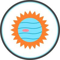 Eclipse Flat Circle Icon vector