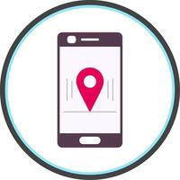 Location Flat Circle Icon vector