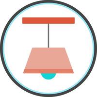 Ceiling Lamp Flat Circle Icon vector