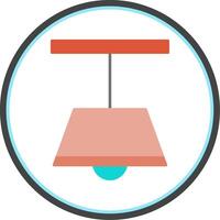 Ceiling Lamp Flat Circle Icon vector