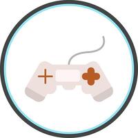 Video Game Flat Circle Icon vector