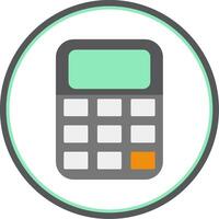 Calculator Flat Circle Icon vector