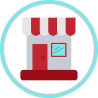 Store Flat Circle Icon vector