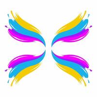 abstract colorful butterfly logo on a white background. Vector illustration.