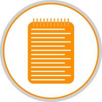 List Flat Circle Icon vector