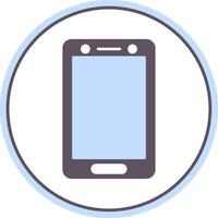 Smartphone Flat Circle Icon vector