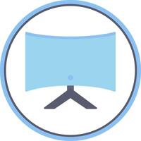 Computer Flat Circle Icon vector