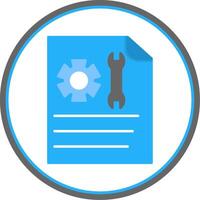 Technical Support Flat Circle Icon vector