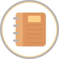 Note Book Flat Circle Icon vector