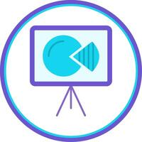 Presentation Flat Circle Icon vector