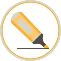 Highlighter Flat Circle Icon vector