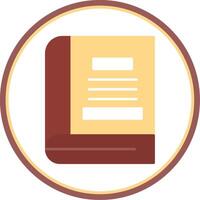 Book Flat Circle Icon vector