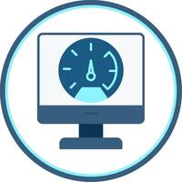 Speed Test Flat Circle Icon vector