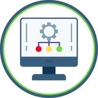 Hierarchy Flat Circle Icon vector