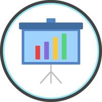 Presentation Flat Circle Icon vector