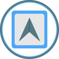 Cursor Flat Circle Icon vector