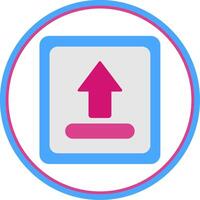 Uploading Flat Circle Icon vector