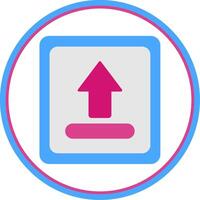 Uploading Flat Circle Icon vector