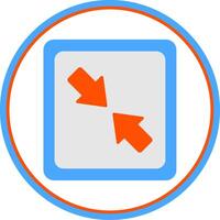 Shrink Flat Circle Icon vector