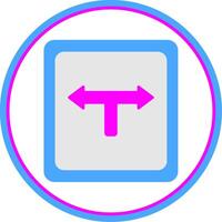 Direction Flat Circle Icon vector