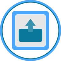 Out Flat Circle Icon vector