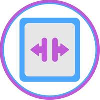 Width Flat Circle Icon vector