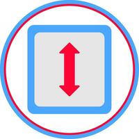 Double Arrow Flat Circle Icon vector