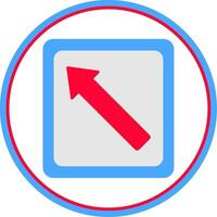 Arrow Left Flat Circle Icon vector