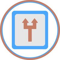 Up Flat Circle Icon vector