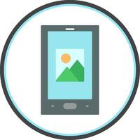 Tablet Flat Circle Icon vector