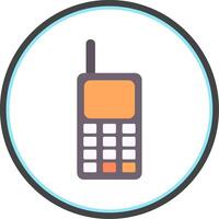 Walkie Talkie Flat Circle Icon vector