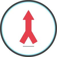Merging Flat Circle Icon vector