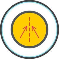 Keep In Line Flat Circle Icon vector