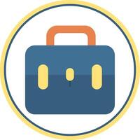 Briefcase Flat Circle Icon vector