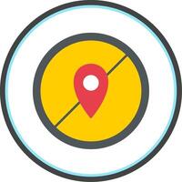 Avoid Flat Circle Icon vector