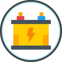 Accumulator Flat Circle Icon vector