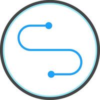 Curve Flat Circle Icon vector