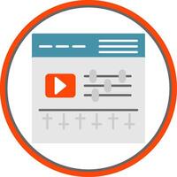 Editor Flat Circle Icon vector