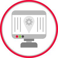 Localization Flat Circle Icon vector