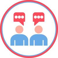 Talking Flat Circle Icon vector