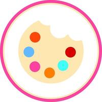 Palette Flat Circle Icon vector