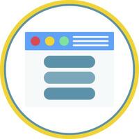 Process Flat Circle Icon vector