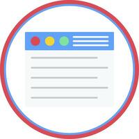 Browser Flat Circle Icon vector
