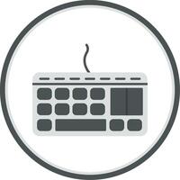 teclado plano circulo icono vector