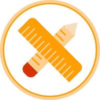 Pencil Flat Circle Icon vector