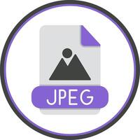 Jpeg Flat Circle Icon vector