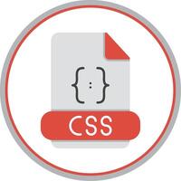 Css Flat Circle Icon vector
